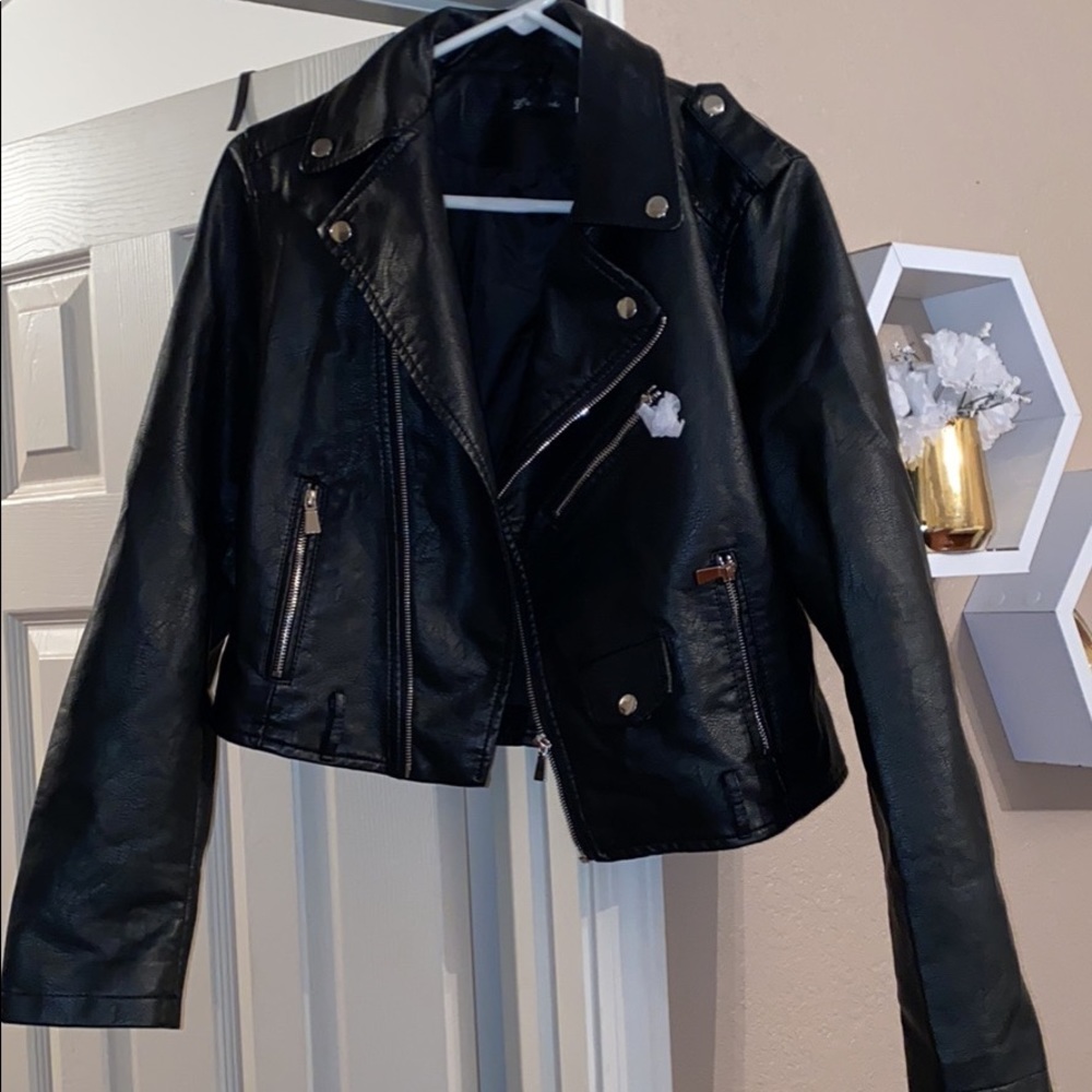 Nasty gal leather jacket -black brand new
